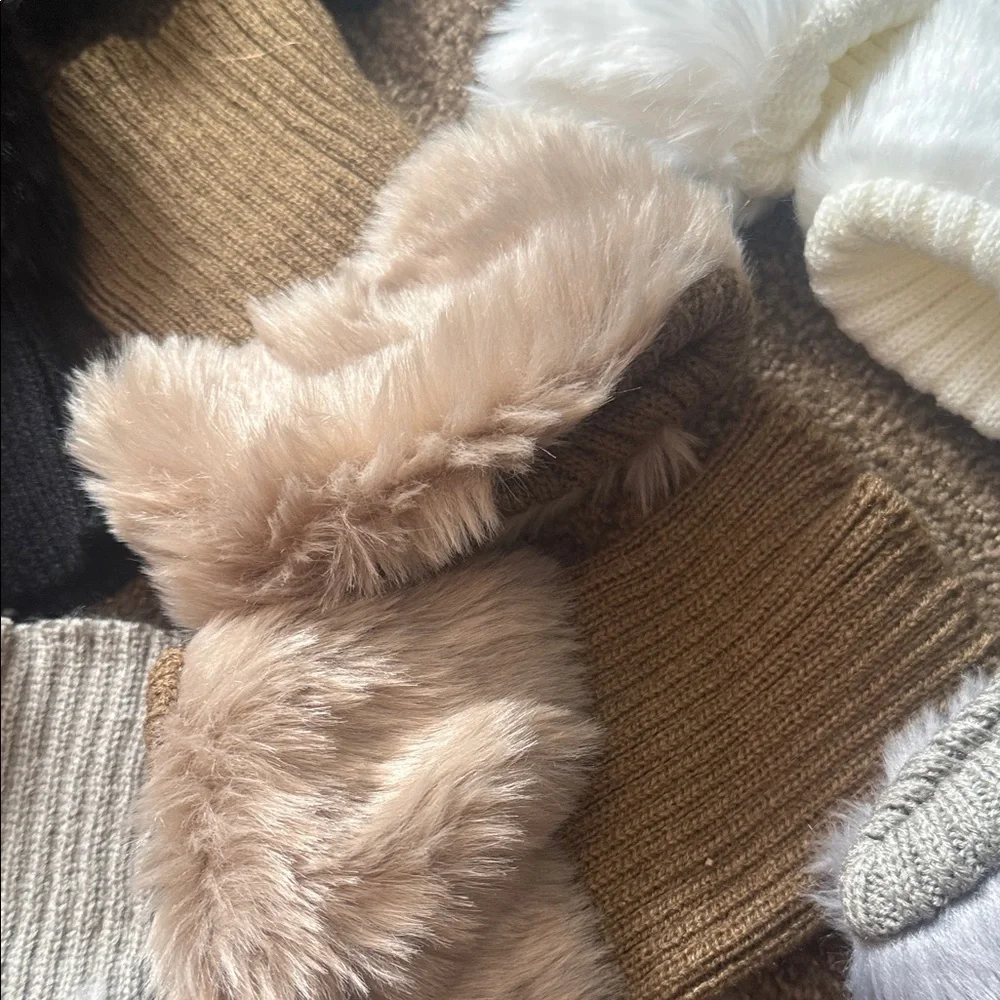 Faux Fur Knit Boot Cuffs Set - Picture 4 of 8